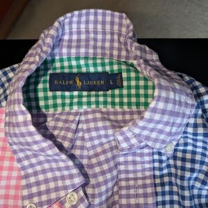 Ralph Lauren  Mens Multicolor Checkered Shirt
